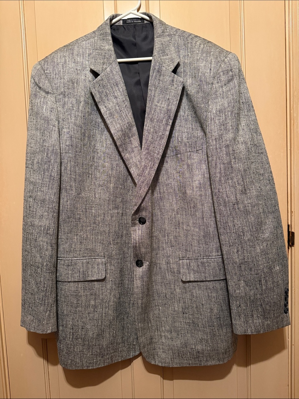 Towncraft 100% Silk Men's Gray Textured Blazer